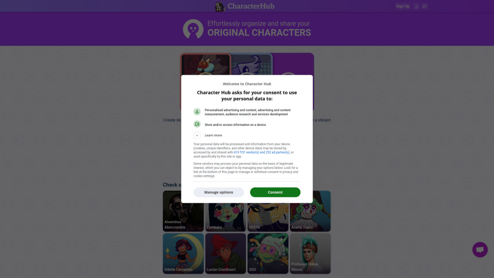 CharacterHub