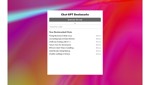 Chat GPT Conversation Bookmark Extension - Chrome Extension