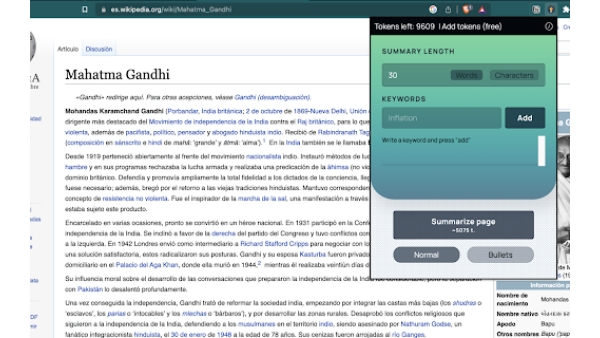 ChatGPT AI Summarizer Extension - Chrome Extension