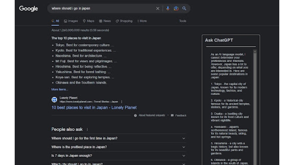 ChatGPT Assistant for Web Search - Chrome Extension