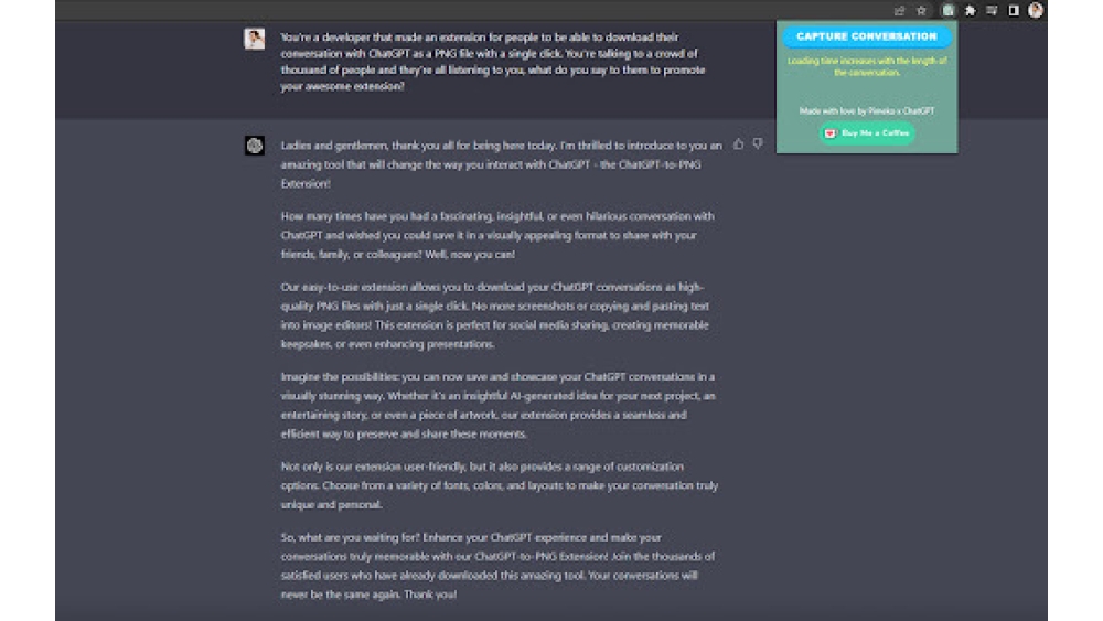 ChatGPT Chat Capture Chrome Extension - Chrome Extension