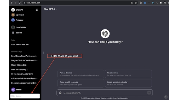 ChatGPT Chats Filter - Chrome Extension