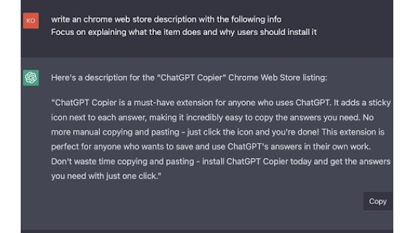 ChatGPT Copier - Chrome Extension