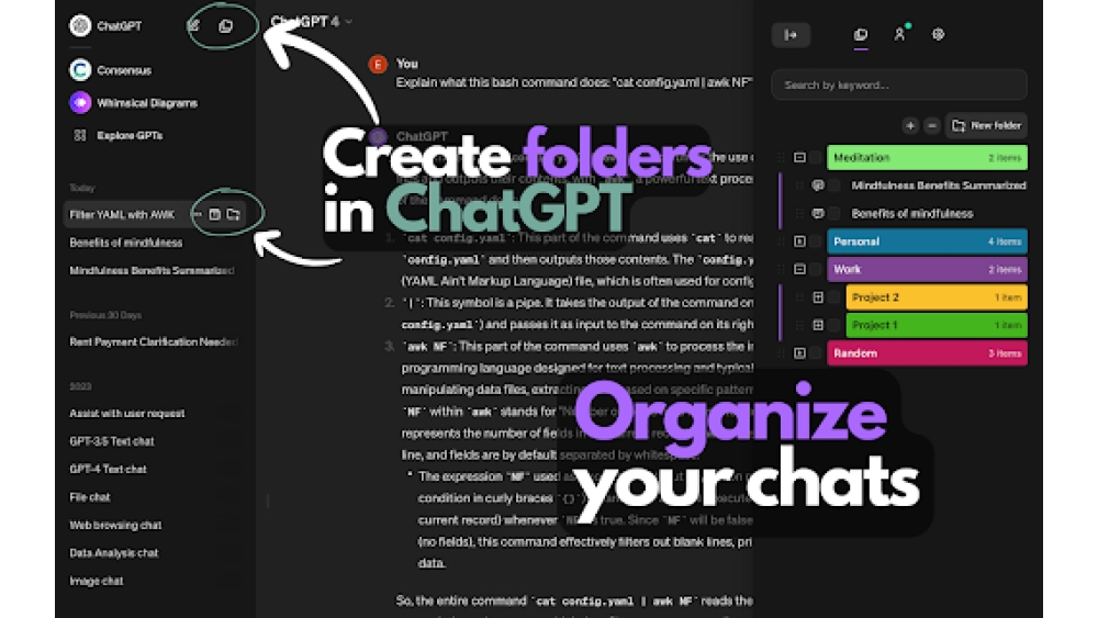 ChatGPT Easy Folders - Chat Organizer Tool - Chrome Extension
