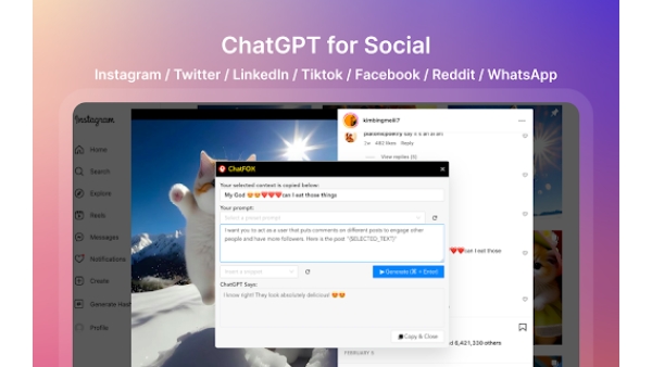 ChatGPT For Social - Chrome Extension
