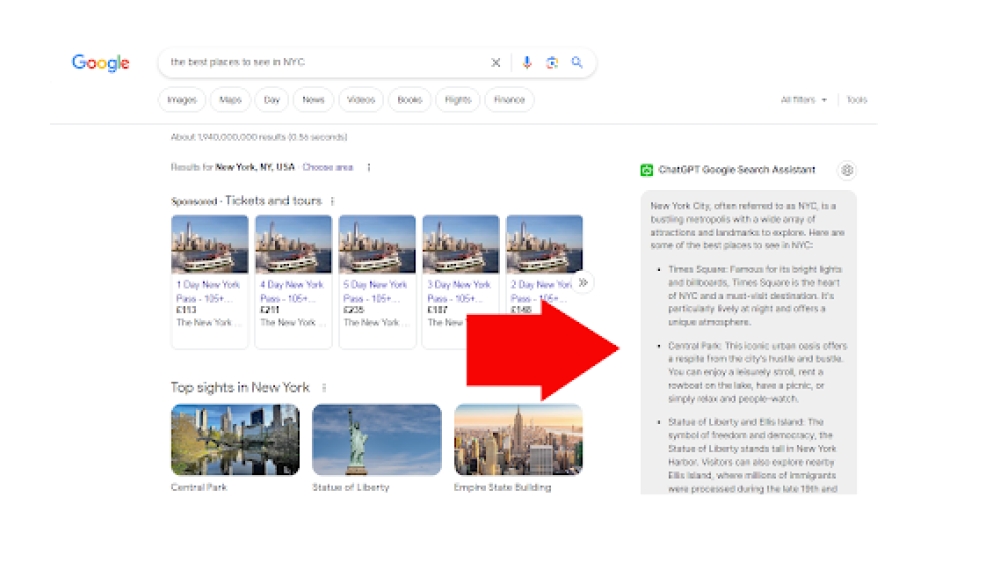ChatGPT Google Search Assistant - Chrome Extension