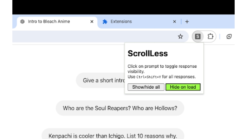 ChatGPT Hide Responses Extension - Chrome Extension