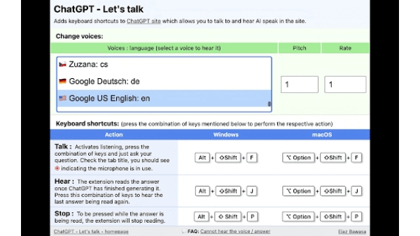 ChatGPT - Lets talk - Chrome Extension