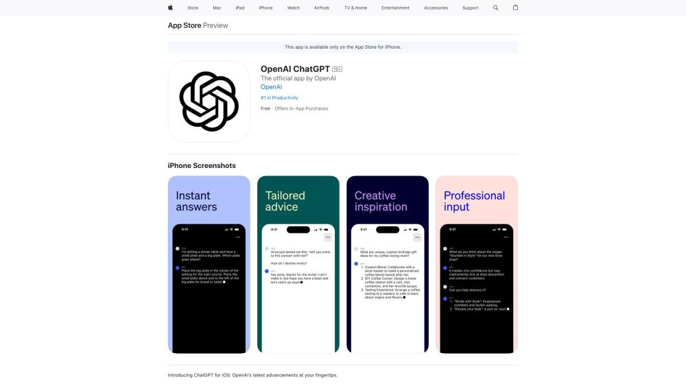ChatGPT on the App Store