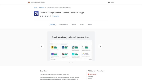 ChatGPT Plugin Finder - Chrome Extension
