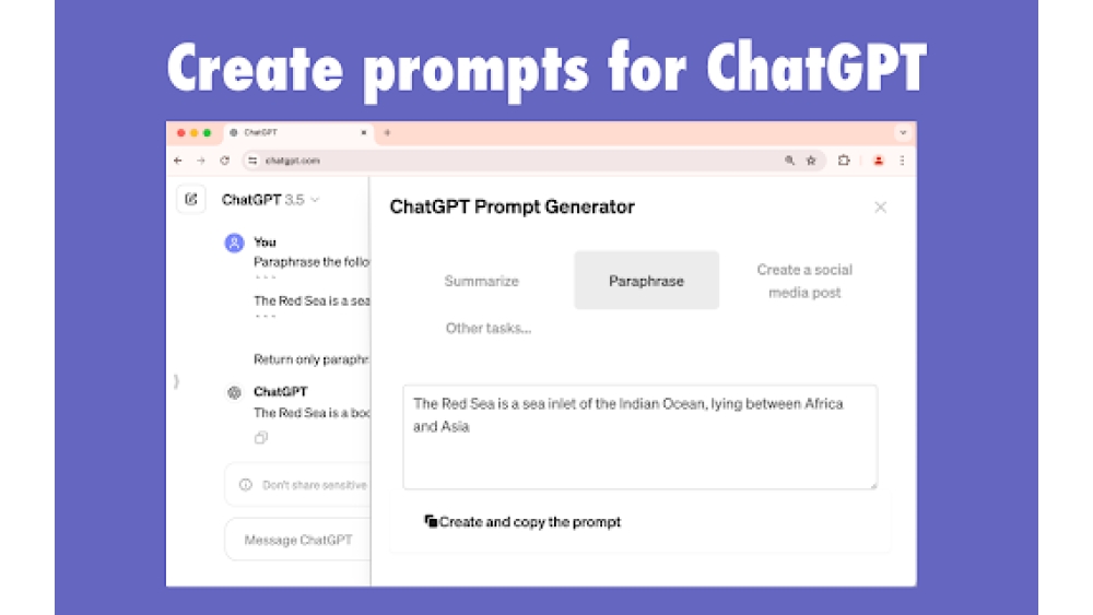 ChatGPT Prompt Generator - Chrome Extension