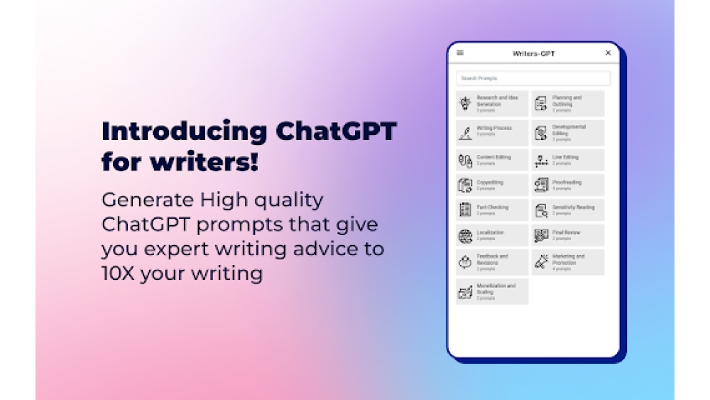 ChatGPT Prompt Generator for Authors - Chrome Extension