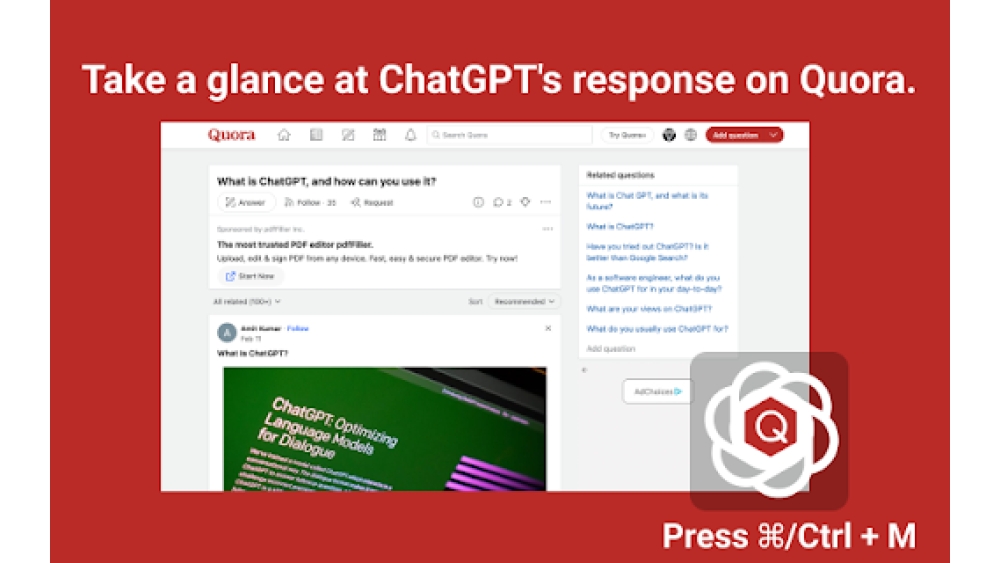 ChatGPT Quora Extension - Chrome Extension