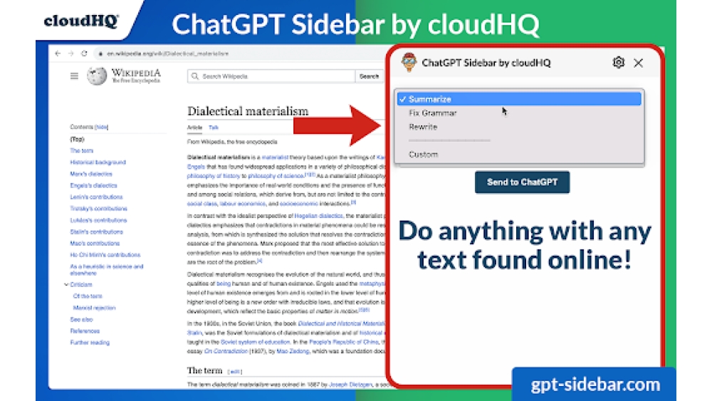ChatGPT Sidebar by cloudHQ - Chrome Extension