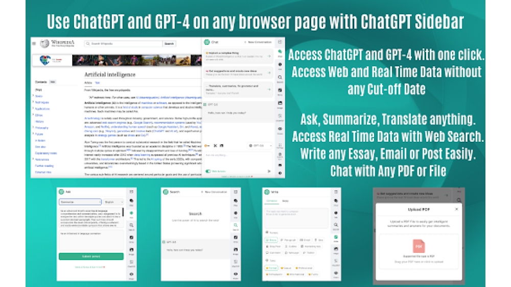 ChatGPT Sidebar & GPT-4 Vision & Gemini by AITOPIA - Chrome Extension