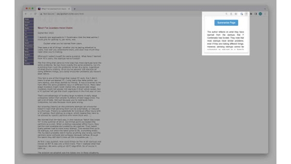 ChatGPT Summarizer - Chrome Extension