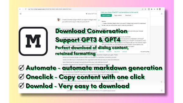 ChatGPT to Markdown Extension - Chrome Extension