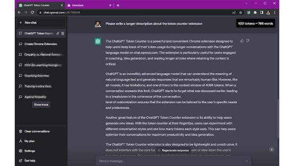 ChatGPT Token Counter - Chrome Extension
