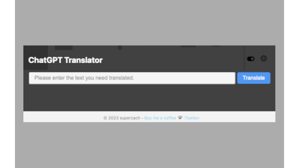 ChatGPT Translator - Chrome Extension