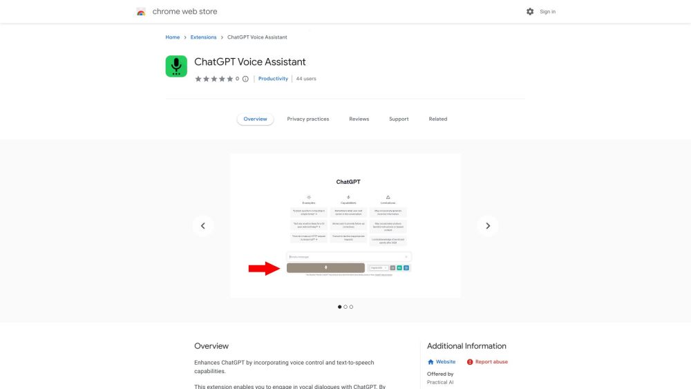 ChatGPT Voice - Chrome Extension