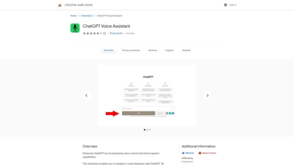 ChatGPT Voice - Chrome Extension