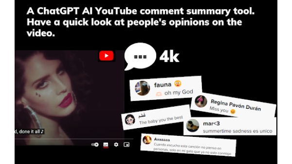 ChatGPT with YouTube videos comment summary generator - Chrome Extension