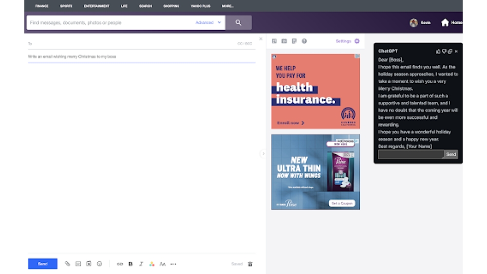 ChatGPT Yahoo Mail Chrome Extension - Chrome Extension