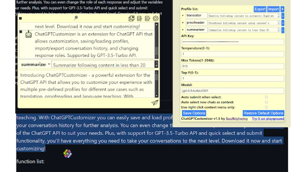 ChatGPTCustomizer - Chrome Extension