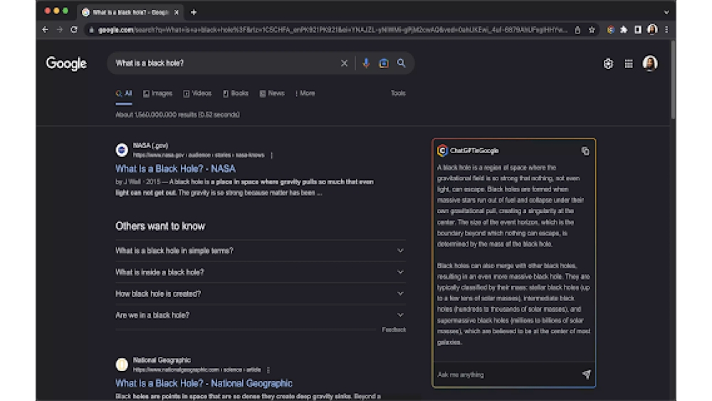 ChatGPTinGoogle - Chrome Extension