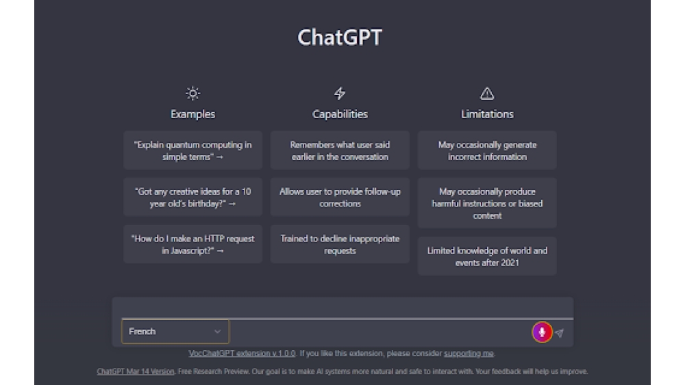 ChatVocGPT - Chrome Extension