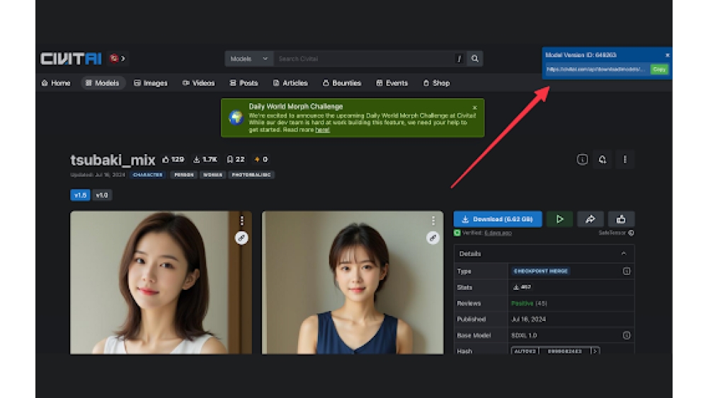 Civitai Download Link Finder - Chrome Extension