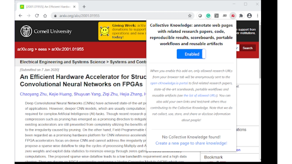 cKnowledge Browser Extension - Chrome Extension