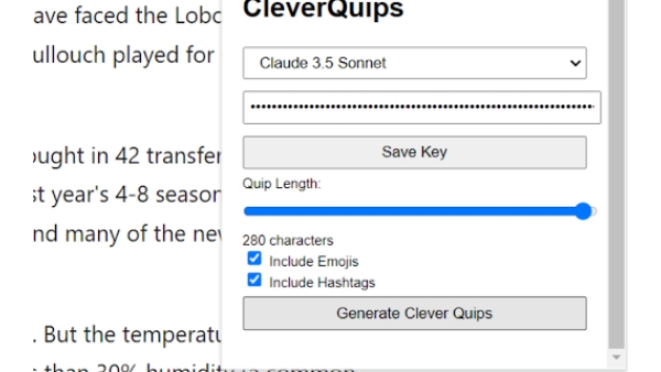 CleverQuips - Chrome Extension