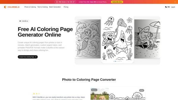 ColorMe.ai：Free AI Coloring Page Generator