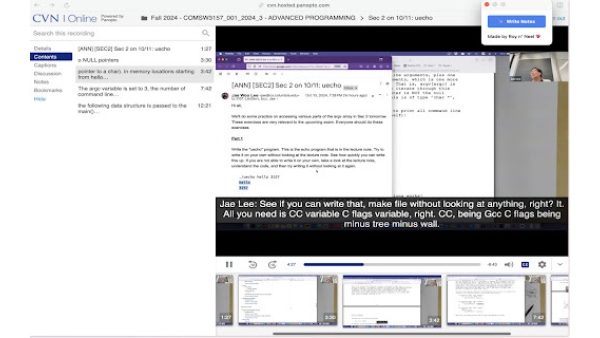 Columbia Recitation AI Notetaker (Chrome Extension) - Chrome Extension