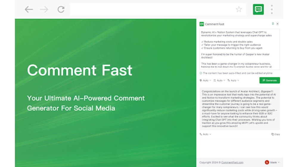 Comment Fast - Chrome Extension