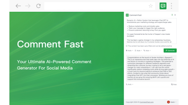 Comment Fast - Chrome Extension
