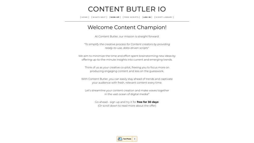 Content Butler IO