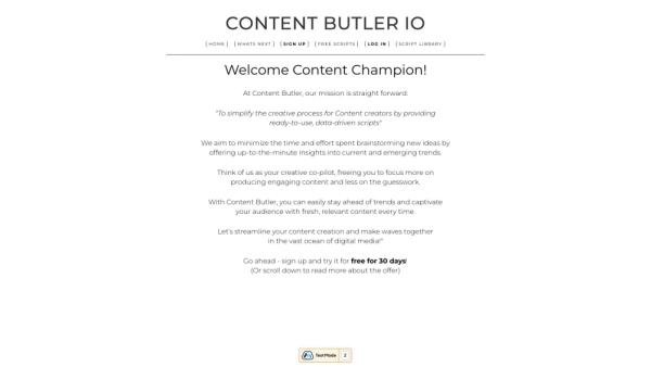 Content Butler IO