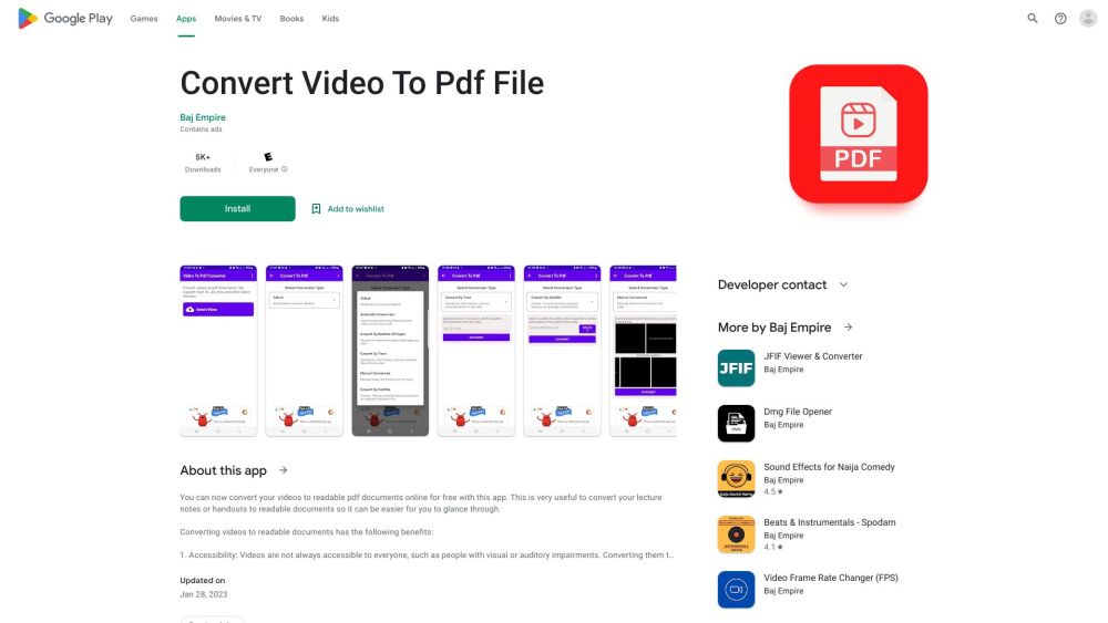 Convert Video To Pdf File - Apps on Google Play
