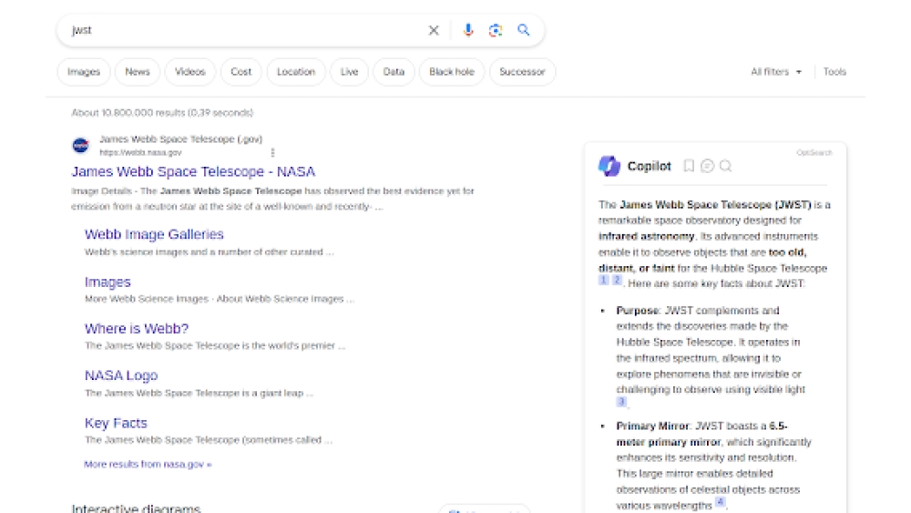 Copilot in Google - Chrome Extension