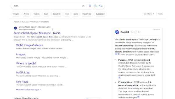 Copilot in Google - Chrome Extension