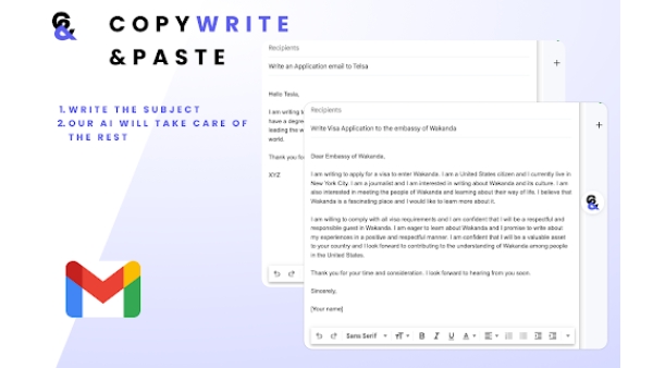 Copywrite And Paste - Chrome Extension