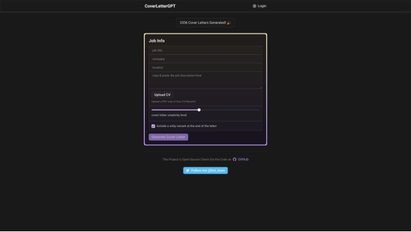 CoverLetterGPT