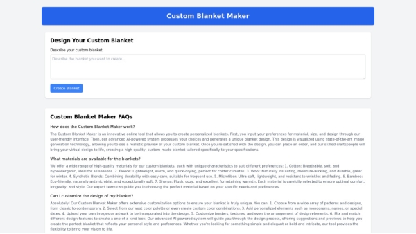 CustomBlanketMaker