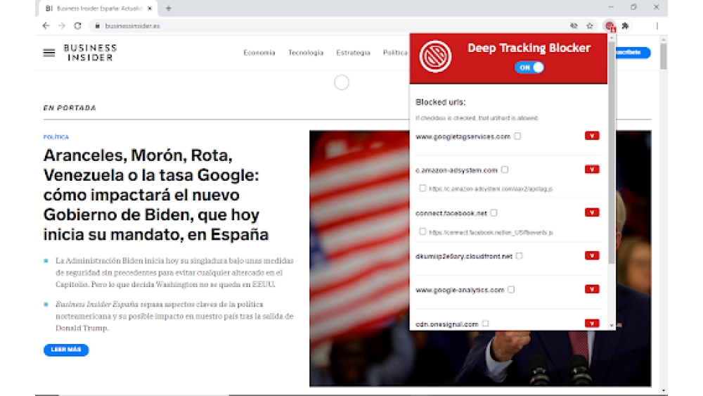 Deep Tracking Blocker - Chrome Extension