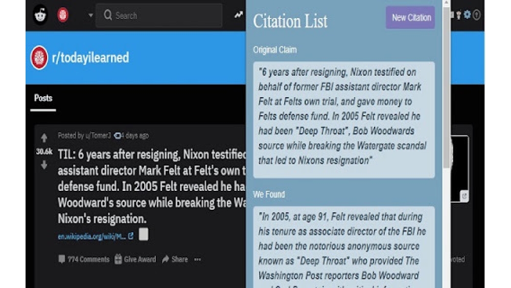 DeepCite - Chrome Extension