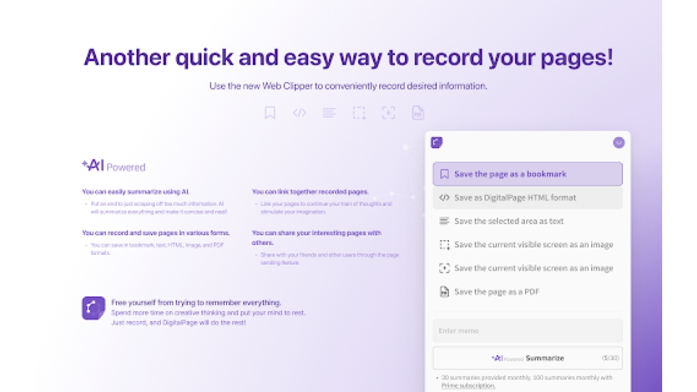 DigitalPage - Chrome Extension