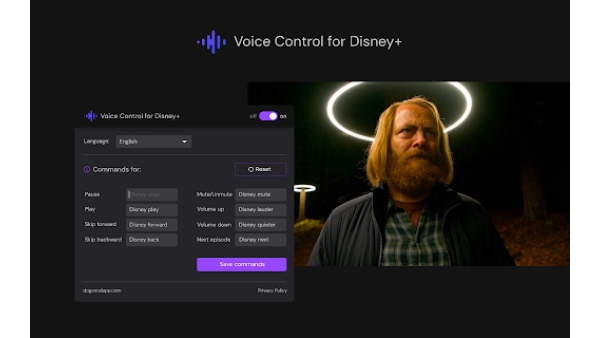 Disney+ Voice Control - Chrome Extension