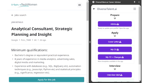 DiverseTalent - Chrome Extension